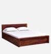Monaco Solid Wood King Box Storage Bed In Honey Oak Finish