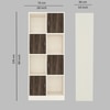 8 Shelves Semi Open Multipurpose Matrix Kitchen Cabinet In Cochwood Brown & Highland Pine Finish