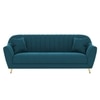 Rivo Velvet 3 Seater Sofa in T Blue Color