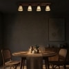 Hexagon Brown Solid Wood Ceiling Light