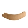 Zenliving Wood Left Aligned 3-Seater With Upholstery Non Storage Sofa In Beige Colour
