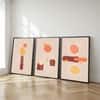 The Castle Decor Boho Abstract Botanical Wall Art Set of 3 Design 6 11x17 Inch