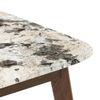 Lunar Alaska Exotic Stone 6 Seater Dining Table With Rickman Lounge Chairs