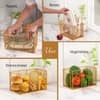 Cache Rectangle Wire Basket Gold