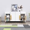 Hexa Red Multipurpose Storage Cabinet With 2 Drawer 4 Door in Frosty White Colour