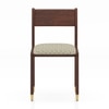 Saar Solid Wood Dining Chair in Teak Finish & Crimson Grove Colour - Set of 2