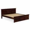 Stainfleld Solid Wood Queen  Size Bed Without Storage (Walnut Finish)