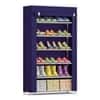 Bruce 18 Pair Shoe Rack in Blue Finish