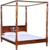 Rangrez Sheesham Wood King Size Non Storage Poster Bed in Honey Oak Finish
