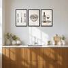 The Castle Decor Vintage Kitchen Wall Art Set of 3 12x18 Inch