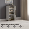 Baltoro Engineered Wood Tall Shoe Rack in White Finish