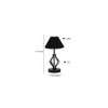 Makenna Black cotton Table lamp with Iron Base
