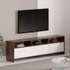 Bluewud Mannsae Engineered Wood Tvcabinet In Brown Maple & White Finish