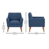 Thomas Boucle Fabric Arm Chair in Blue Colour