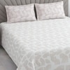 White Abstract 400 Tc Cotton Flat Super King Size Bedsheet With 2 Pillow Cover