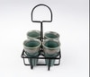 Blue Kulhad Caddy Handcrafted Kulhad Set – Set of 4