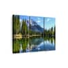 Truss Pcs Blue Green Banff National Park Printed Framed Canvas Wall Prints Set of 3 Multicolor Matte