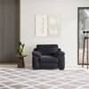 Esquel Premium 1 Seater Fabric Sofa in Deep blue velvet Colour
