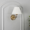 Sadie Shine Brass Metal Finish Wall Light With Pleated Shade