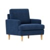 Oliver Boucle Fabric Lounge Chair in Blue Colour