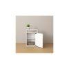 Emi Engineered Wood Bedside Table in White Finish