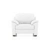 Farina 1 Seater Premium Italian Leather Sofa In Polaris