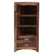 Corner Solid Wood  Bookshelf in Provincial Teak Finish