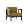 Cairo 1 Seater Wooden Sofa (Green Olivia)