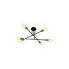 Six Head Sputnik Black Mordern Chandelier