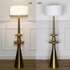 Gloucester Metal Floor Lamp With White Cotton Shade
