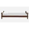 Wood Solid Wood Single Size Non Storage Bed In Provincial Teak Finish