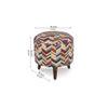 Milo Solid Wood  Ottomon in  Multicolor Colour