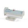 Cloud Tails Engineered Wood Drawer Storage Bed in White Colour