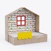 Little Hut Bed  6X3 ( Drawers On Wheels) In Oak & Yellow Colour