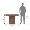 Julian 4 Seater Dining Table With Set Of 4 Oliver Dining Chairs (Finish- Teak)