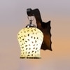 Devansh Solid Wood Electric Wall Light in Brown Colour with Multi Shade Count of 1 Light