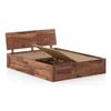 Valencia Solid Wood Queen Size Box Storage Bed In Teak Finish