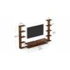 Estoye Engineering Wood Wall Mount TV Entertainment Unit Set Top Box Stand/TV Cabinet with Shelves for Books & Decor Display Unit Bed Living Room Upto 42 Inches (Brown Maple)