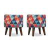 Isaac Solid Wood  Ottomon in  Multicolor Colour