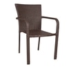 Boulder Wicker Chair Brown Black Dual Tone Finish