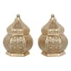 Hanging Hut Lantern Tealight Holder Set Of 2 In Gold Colour