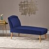Recame Fabric Chaise Launger in Navy Blue Colour