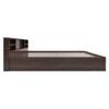 Tsukiko Engineered Wood Queen  Size Bed With Box Storage (Walnut Finish)