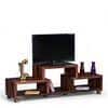 Allen Sheesham Wood Minimalist Tv Entertainment Unit For Tv Upto 55 Inch In Provisional Teak Finish