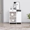 Hexa Red Multipurpose Storage Cabinet With 1 Drawer 1 Door in Frosty White Colour