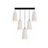 Devansh Solid Wood Electric Wall Light in Brown Colour with Beige Shade Count of 1 Light