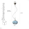 Gosse mosaic glass hanging light