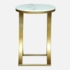 Metalvy Metal Side Table in Gold Colour
