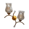 Devansh Metal Electric Wall Light in Gold Colour with Multi Shade Count of 2 Lights