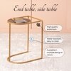 Contemporary Iron Side Table in Gold Colour